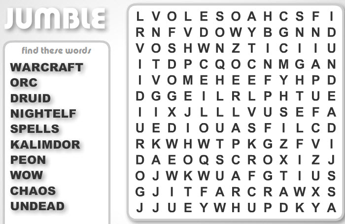 jumble words