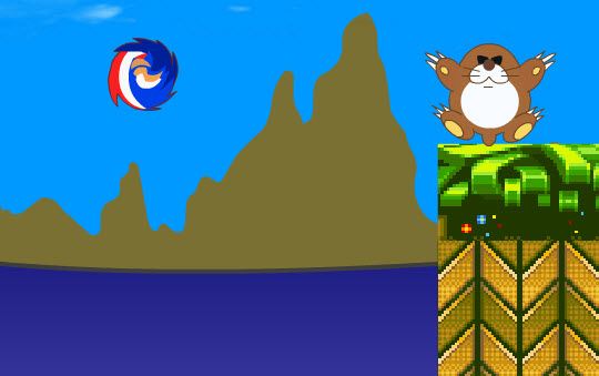 Mario Bros  In  Sonic World